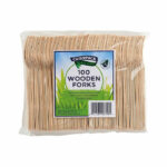 Caterpack Enviro Wooden Forks (100 Pack) RY10568