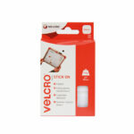 Velcro Stick On Squares 25mm White (Pack of 24) VEL-EC60235