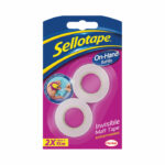 Sellotape On-Hand Refill Invisible Tape 18mm x 15m (2 Pack) 2379006