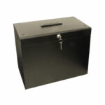 Cathedral Metal File Box Home Office A4 Black A4BK