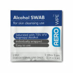 Aero Healthcare 70% Isopropyl Alcohol Swabs 3x3cm 100 wipes per box/100 boxes (Pack of 10000) AW7100