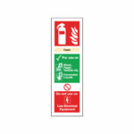 Safety Sign Fire Extinguisher Foam 300x100mm Self-Adhesive F202/S