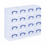 Really Useful Plastic Storage Box 16 Compartments Clear 014X16CORG