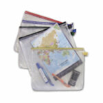Mesh Bag A4 Assorted Coloured Zips (Pack of 5) PMBA4