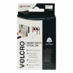 Velcro Brand Stick On Strips Heavy Duty Black (Pack of 2) RY01357
