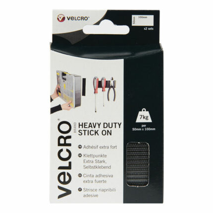 Velcro Brand Stick On Strips Heavy Duty Black (Pack of 2) RY01357