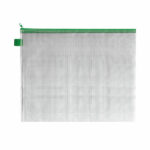 BDS Mesh Zip Bag 405x315mm Green (5 Pack) ZIPPER GREEN