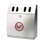 Curved Wall Mounted Ash Bin Steel 3.7 Litre CIGBINCRV