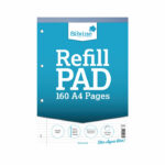 Silvine Narrow Feint Ruled Headbound Refill Pad 160 Pages A4 (6 Pack) A4RPNM