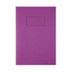 Silvine Exercise Book Tough Shell Feint Ruled With Margin A4 Purple (Pack of 25) EX140