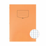 Silvine Tough Shell Exercise Book Squares A4 Orange (Pack of 25) EX145