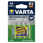 Varta AA Rechargeable Accu Battery NiMH 2100 mAh (4 Pack) 56706101404