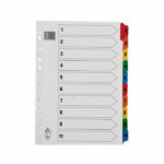 Assorted A4 1-10 Mylar Index WX01519