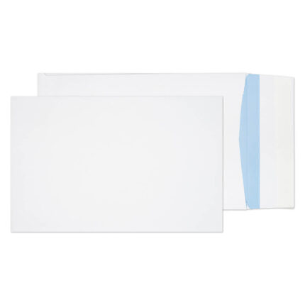 Blake Purely Packaging White Peel & Seal Gusset Pocket 381x254mm 140gsm Pack 125 Code 12201