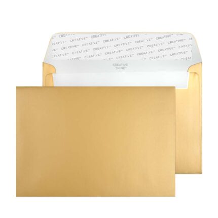 Blake Creative Shine Metallic Gold Peel & Seal Wallet 114x162mm 130gsm Pack 25 Code 15113
