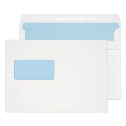 Blake Purely Everyday White Window Self Seal Wallet 162x229mm 90gsm Pack 500 Code 1709
