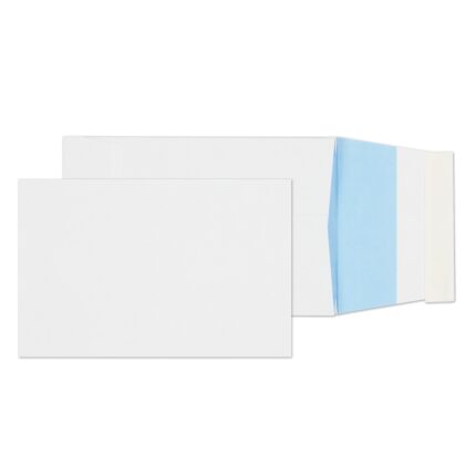 Blake Purely Packaging White Peel & Seal Gusset Pocket 162x114mm 120gsm Pack 125 Code 2000