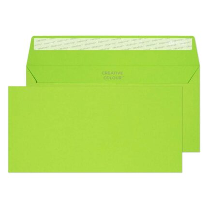 Blake Creative Colour Lime Green Peel & Seal Wallet 114x229mm 120gsm Pack 25 Code 25207
