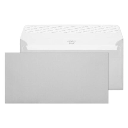 Blake Creative Shine Metallic Silver Peel & Seal Wallet 114x229mm 130gsm Pack 25 Code 25212