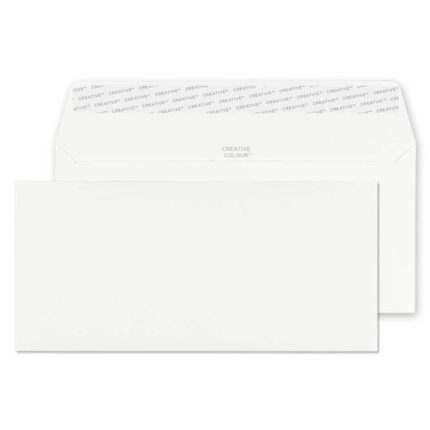 Blake Creative Colour Milk White Peel & Seal Wallet 114x229mm 120gsm Pack 25 Code 25251