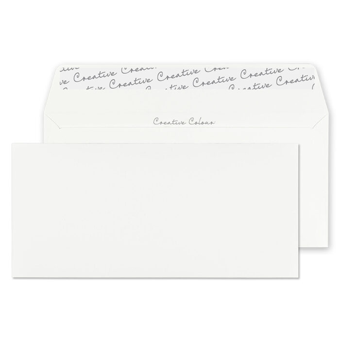 Blake Creative Colour Chalk White Peel & Seal Wallet 114x229mm 120gsm Pack 25 Code 25255