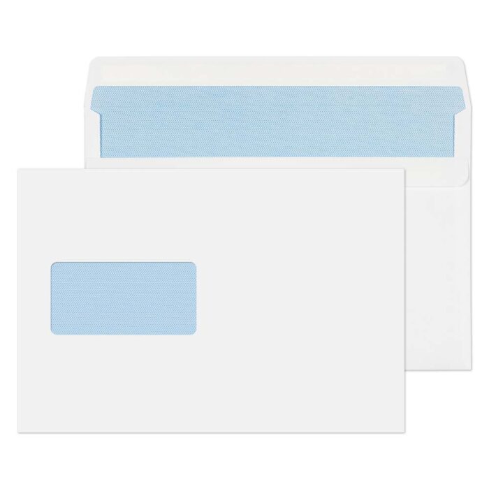 Blake Purely Everyday White Window Self Seal Wallet 162x238mm 90gsm Pack 500 Code 2808