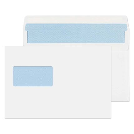 Blake Purely Everyday White Window Self Seal Wallet 162x238mm 90gsm Pack 500 Code 2809