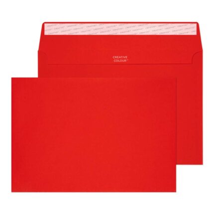 Blake Creative Colour Pillar Box Red Peel & Seal Wallet 162x229mm 120gsm Pack 500 Code 306