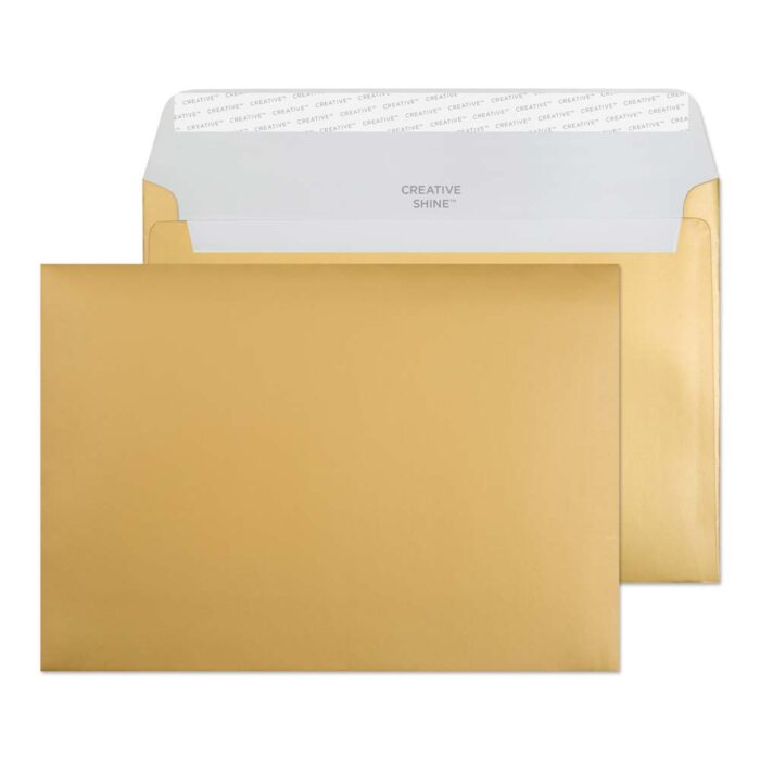 Blake Creative Shine Metallic Gold Peel & Seal Wallet 162x229mm 130gsm Pack 500 Code 313