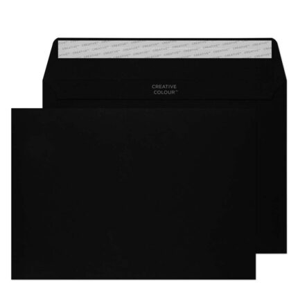 Blake Creative Colour Jet Black Peel & Seal Wallet 162x229mm 120gsm Pack 500 Code 314