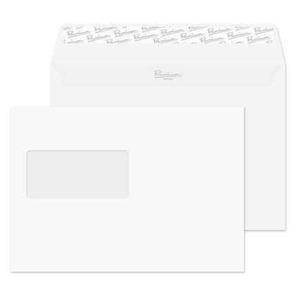 Blake Premium Business Ice White Wove Window Peel & Seal Wallet 162x229mm 120gsm Pack 500 Code 31708