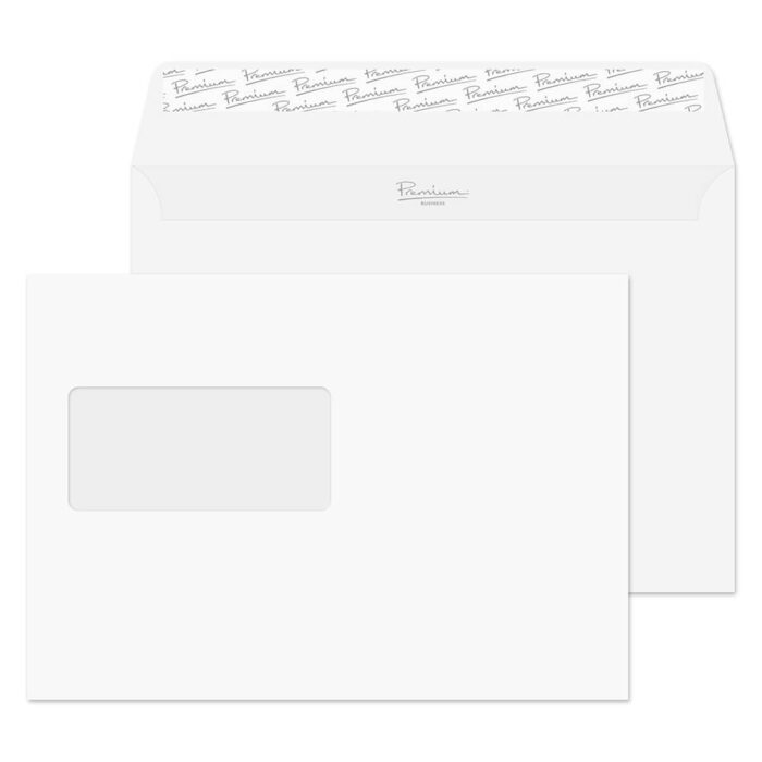Blake Premium Business Ice White Wove Window Peel & Seal Wallet 162x229mm 120gsm Pack 500 Code 31708