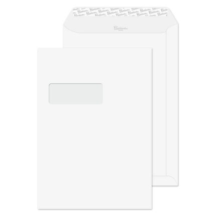 Blake Premium Business Ice White Window Peel & Seal Pocket 324x229mm 120gsm Pack 250 Code 31892