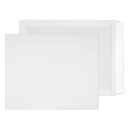 Blake Purely Packaging White Peel & Seal Board Back Pocket 394x318mm 120gsm Pack 125 Code 3200