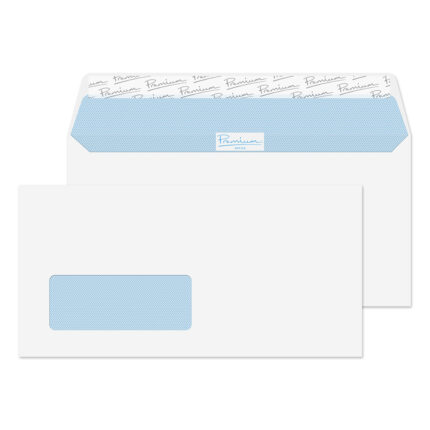 Blake Premium Office Ultra White Wove Window Peel & Seal Wallet 110x220mm 120gsm Pack 500 Code 32216