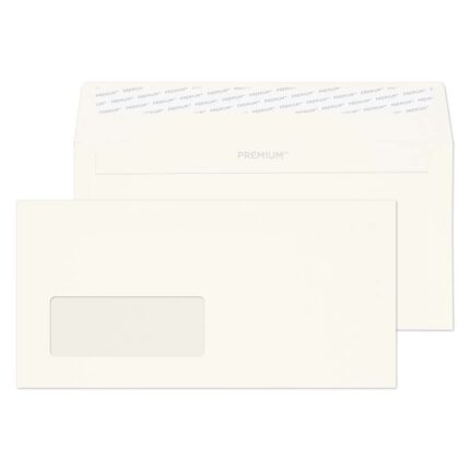 Blake Premium Business High White Wove Window Peel & Seal Wallet 110x220mm 120gsm Pack 50 Code 35265