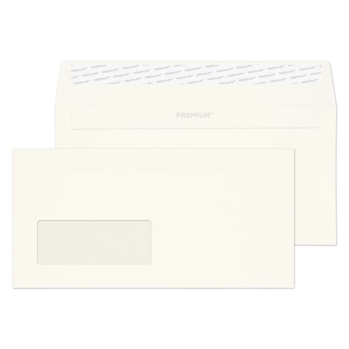Blake Premium Business High White Wove Window Peel & Seal Wallet 110x220mm 120gsm Pack 50 Code 35265