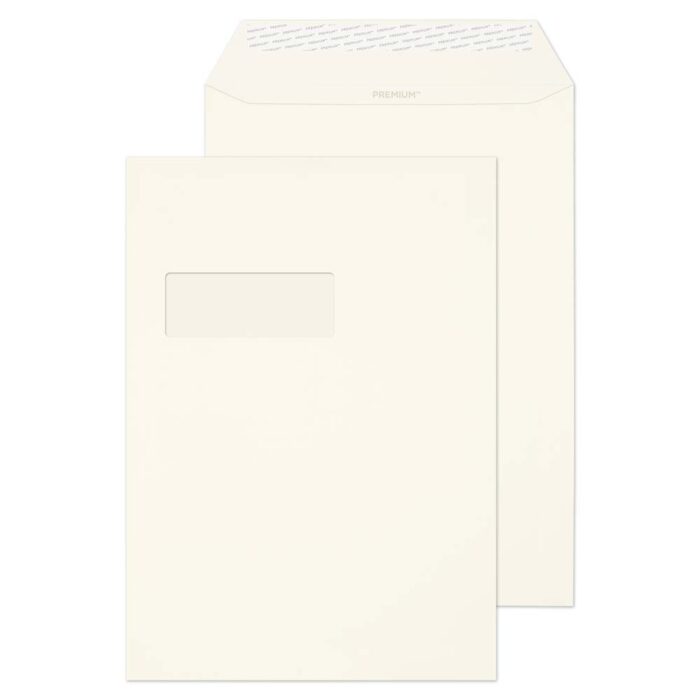 Blake Premium Business High White Wove Window Peel & Seal Pocket 324x229mm 120gsm Pack 250 Code 35892