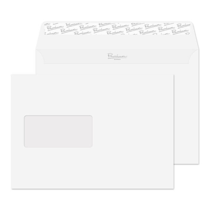 Blake Premium Business Diamond White Smooth Window Peel & Seal Wallet 162x229mm 120gsm Pack 500 Code 36708