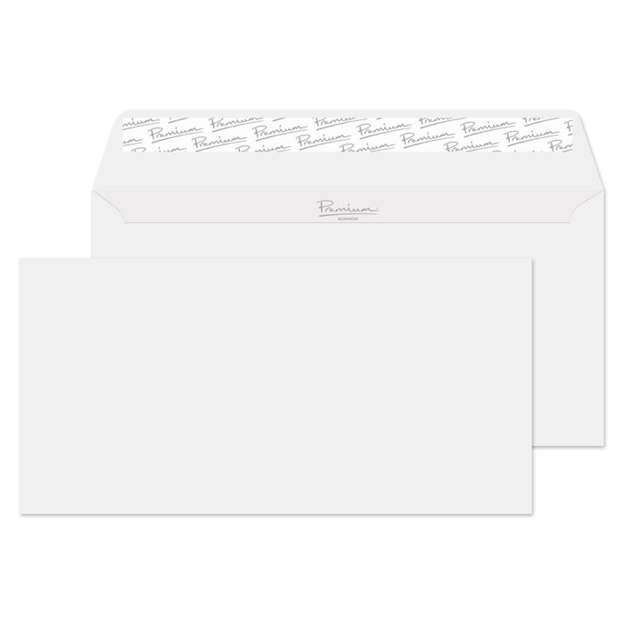 Blake Premium Business Brilliant White Wove Peel & Seal Wallet 110x220mm 120gsm Pack 500 Code 37882