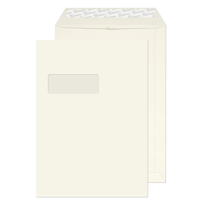 Blake Premium Business High White Laid Window Peel & Seal Pocket 324x229mm 120gsm Pack 250 Code 39892
