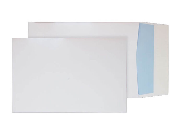 Blake Purely Packaging White Peel & Seal Gusset Pocket 352x250mm 140gsm Pack 125 Code 41060