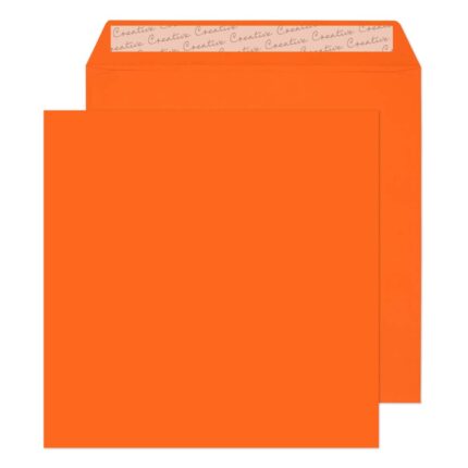 Blake Creative Colour Pumpkin Orange Peel & Seal Square Wallet 220x220mm 120gsm Pack 250 Code 505