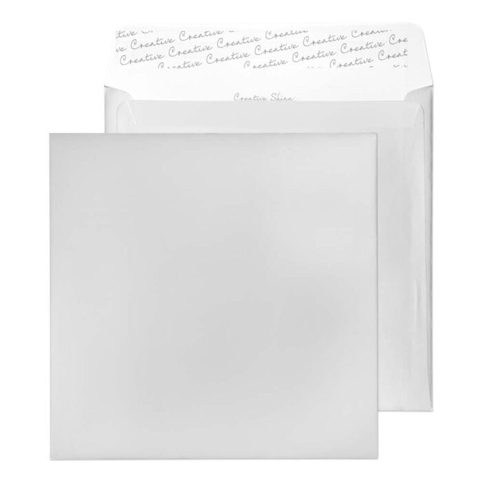 Blake Creative Shine Metallic Silver Peel & Seal Square Wallet 220x220mm 130gsm Pack 250 Code 512