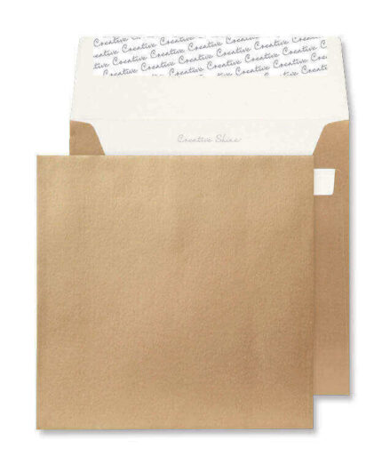 Blake Creative Shine Metallic Gold Peel & Seal Square Wallet 220x220mm 130gsm Pack 250 Code 513