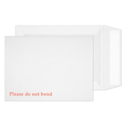 Blake Purely Packaging White Peel & Seal Board Back Pocket 241x178mm 120gsm Pack 125 Code 6112