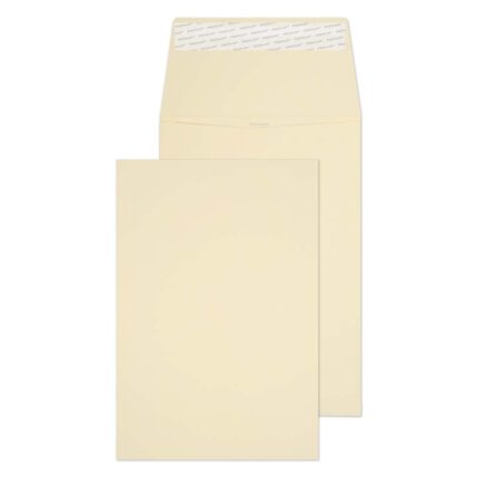 Blake Premium Business Cream Wove Peel & Seal Gusset Pocket 229x162mm 140gsm Pack 125 Code 6400