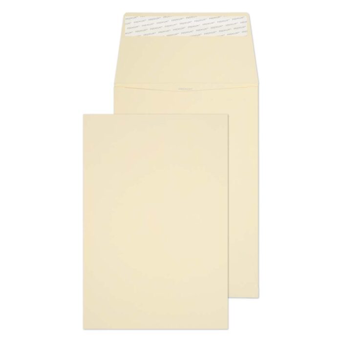 Blake Premium Business Cream Wove Peel & Seal Gusset Pocket 229x162mm 140gsm Pack 125 Code 6400