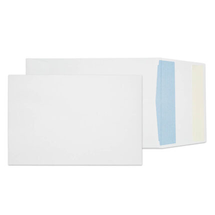 Blake Purely Packaging White Peel & Seal Gusset Pocket 178x254mm 120gsm Pack 125 Code 7000