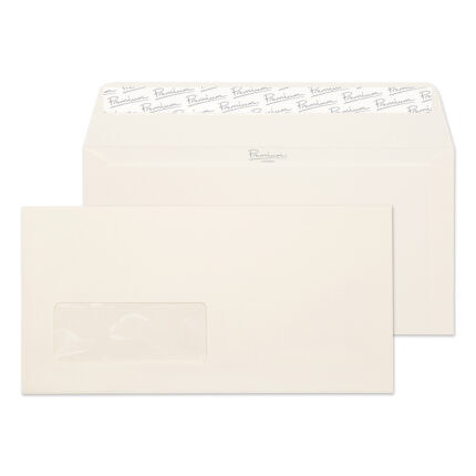 Blake Premium Business Oyster Wove Window Peel & Seal Wallet 110x220mm 120gsm Pack 25 Code 71264